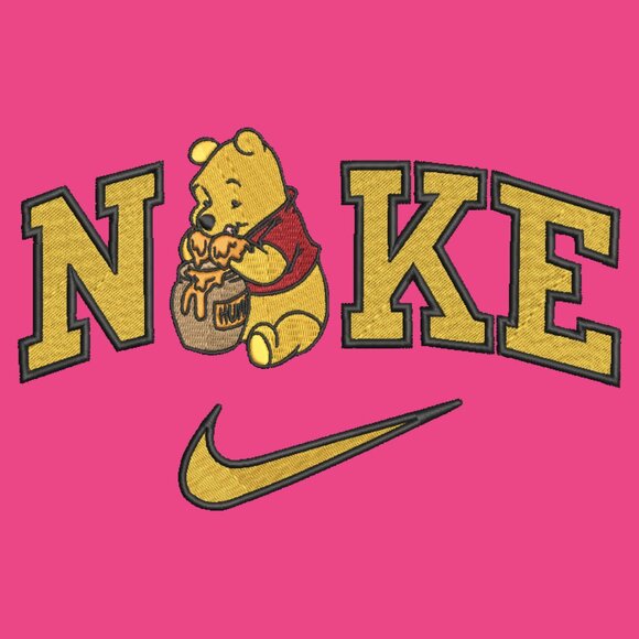 Nike Winnie The Pooh Embroidered Adult Unisex Crewneck Sweatshirt Honey Pot - Picture 10 of 16